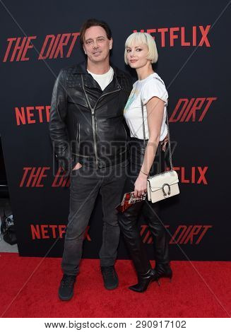 LOS ANGELES - MAR 18:  Donovan Leitch and Libby Mintz arrives for the Netflix 'The Dirt' Premiere on March 18, 2019 in Hollywood, CA                