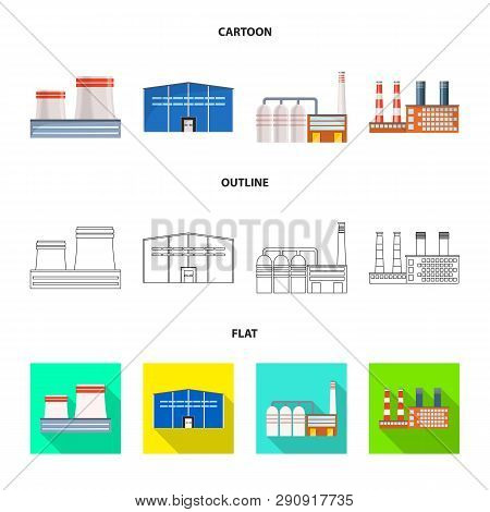 Vector Design Of Production And Structure Sign. Set Of Production And Technology Vector Icon For Sto