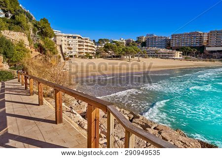 Salou Platja Capellans beach in Tarragona of Catalonia