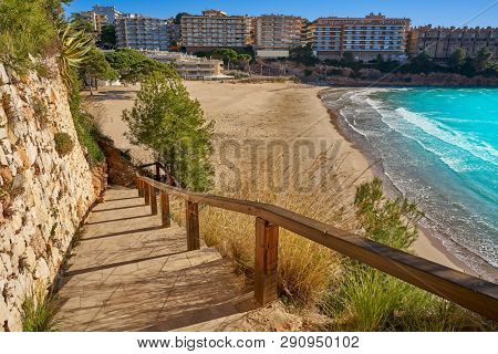 Salou Platja Capellans beach in Tarragona of Catalonia