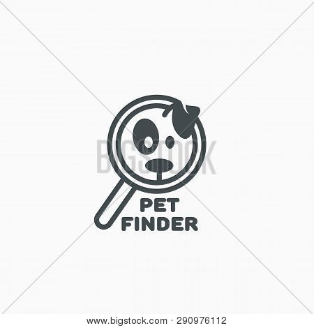 Pet Finder Logo Design Template. Vector Illustration.