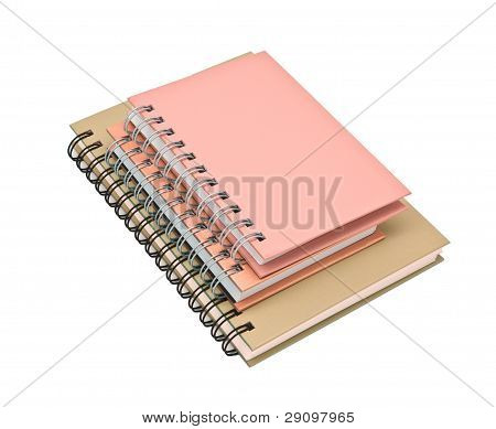 Stack Of Ring Binder Notebooks