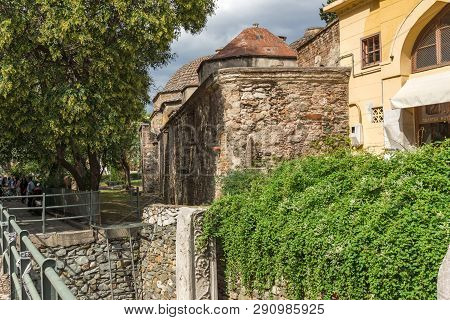 Thessaloniki, Greece - September 30, 2017: Ottoman Bathhouse Bey Hamam Located At Egnatia Street  In