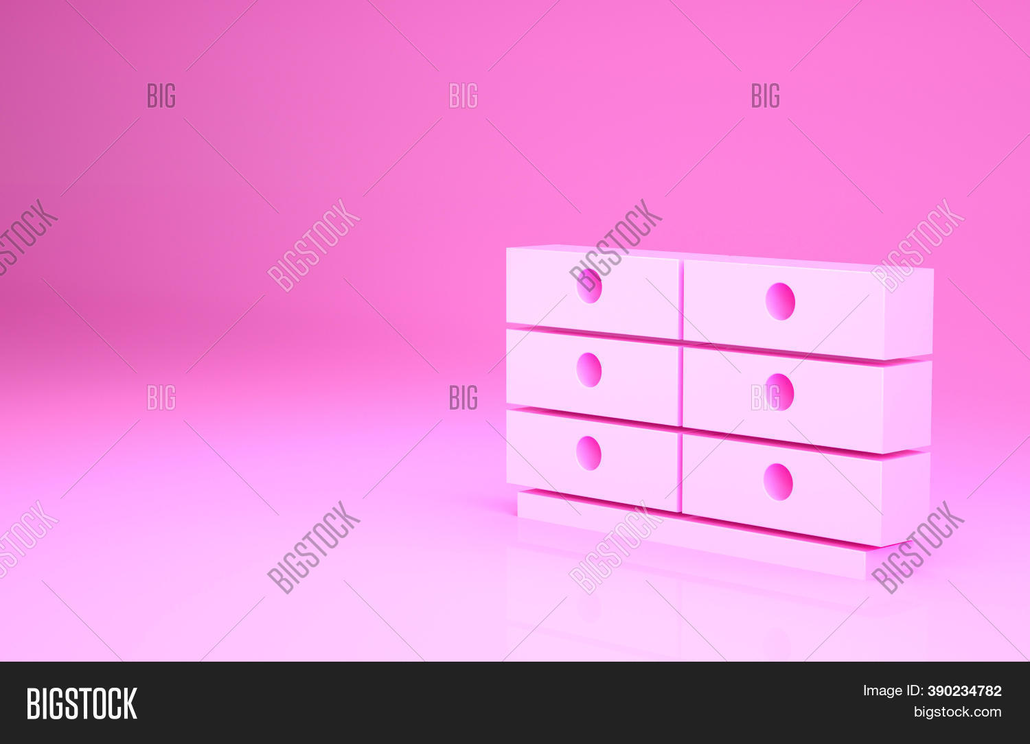 Pink Chest Drawers Image & Photo (Free Trial) | Bigstock