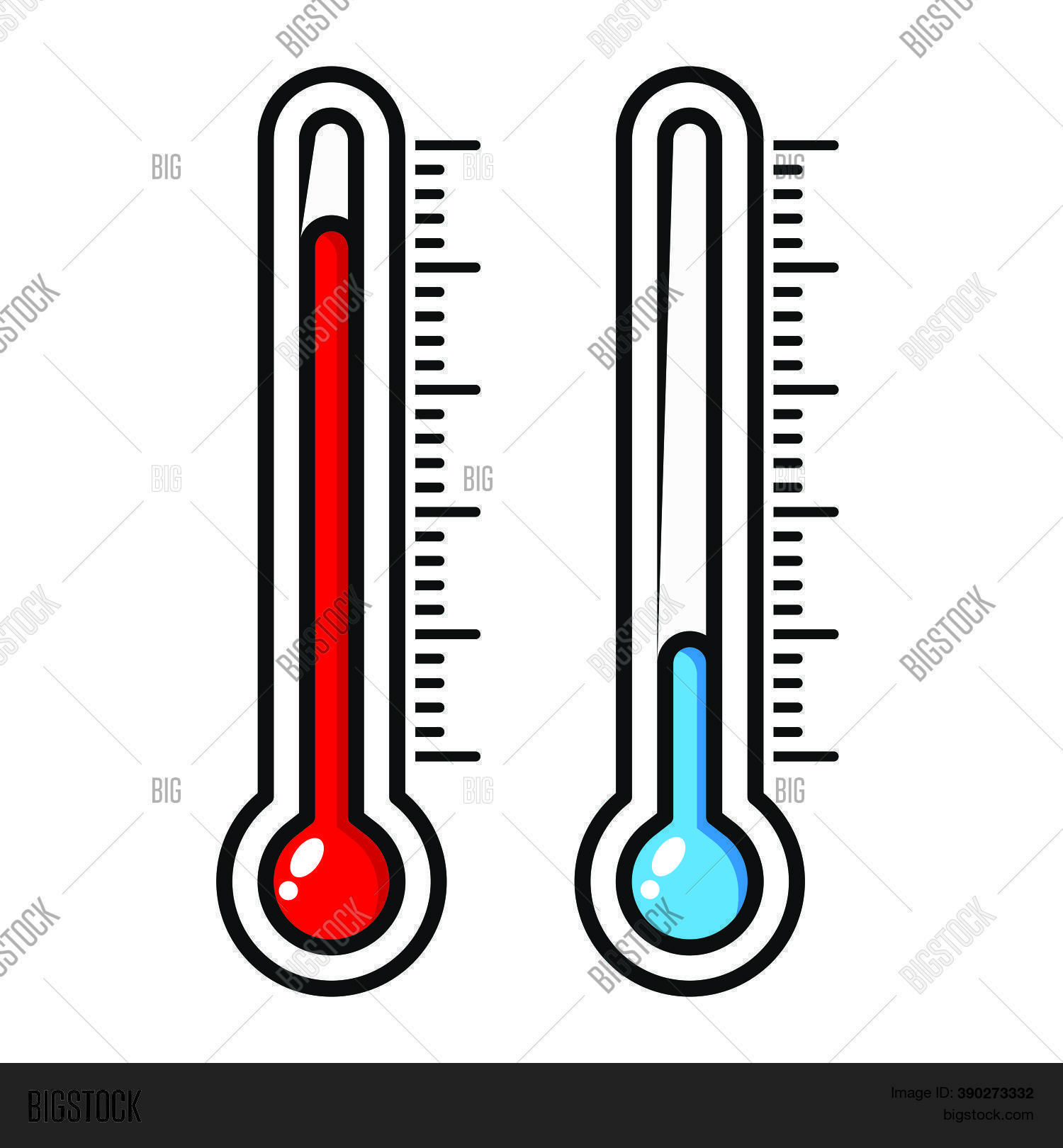 Thermometer High Low Vector & Photo (Free Trial)