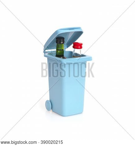 Separate Waste Bin Isolated On White Background