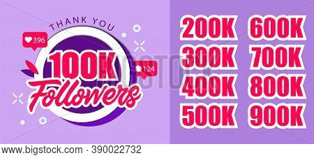 Thanks To Followers, Social Influencer Marketing, Followers Growth Concept. Followers Growth Banner,