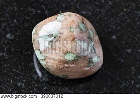 Macro Photography Of Sample Of Natural Mineral From Geological Collection - Tumbled Nunderite (nundo