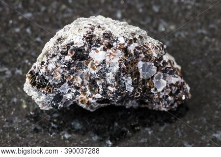 Macro Photography Of Sample Of Natural Mineral From Geological Collection - Raw Phlogopite (magnesiu