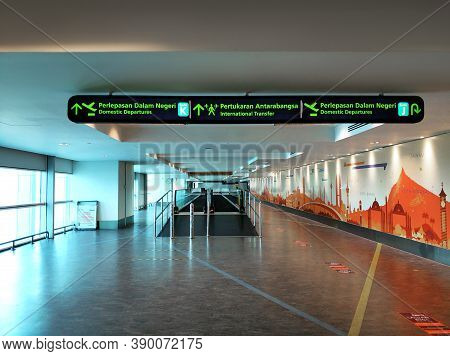 A Rare Photo, Deserted Airport Klia. Coronavirus Pandemic. Kuala Lumpur, Malaysia - 07.18.2020