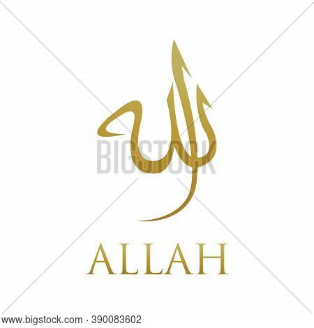 Allah Name God Moslem Vector Design