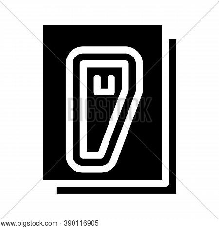 Sewing Pattern Glyph Icon Vector Black Illustration