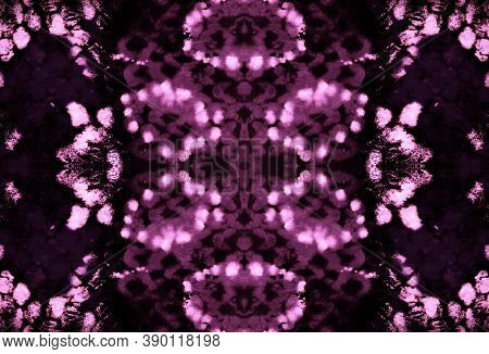 Seamless Snake Skin Pattern. Pink And Black Colors. Jungle Safari Wallpaper. Cobra Or Serpent Animal