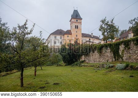 Vimperk (winterberg) Castle, Renaissance Chateau In The National Park And Protected Landscape Area O
