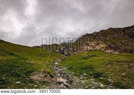 Swiss Nature At Cloudy Eather. Swiss Destinatons And Travel Idea