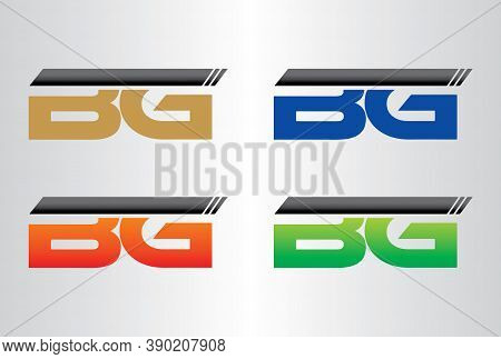 BG Logo Design with Creative Modern Trendy Typography. Minimalist, Creative, Unique, Simple, Flat, Modern Logo Design. This logo icon incorporate with abstract shape in the creative way.