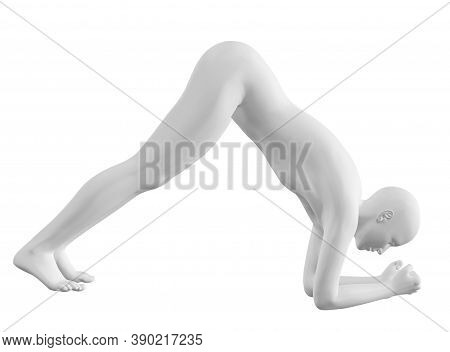 Grey 3D Maneken Yoga Poses