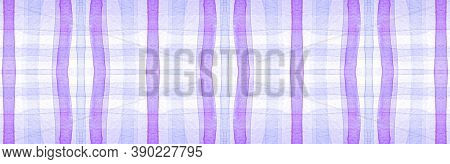 Purple Flannel Checks. Watercolor Stripe Material. Modern Checkered Wallpaper. Seamless Flannel Chec