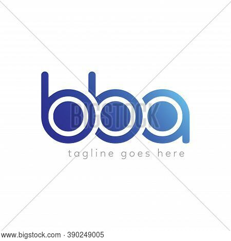 Bba Logo. Vector Graphic Branding Letter Element. White Background