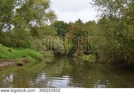 Quiet Stretch Of The  River Cherwell Near Oxford, Oxfordshire