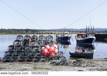 Fishing Pots Net Baskets For Lobster Shellfish And Fish Creels At Loch Fyne