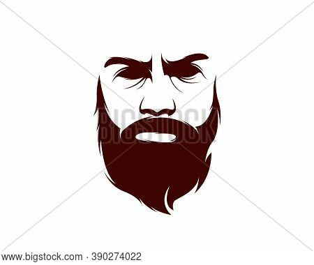 Men Beard Style Logo Design Vector Eps