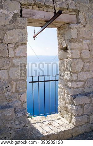 Starigrad Fortress above Omis resort, Dalmatia region of Croatia, Europe