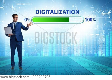 Digital transformation and digitalization concept