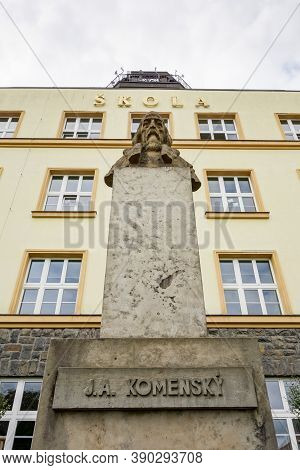 Odry, Czechia - October 7, 2019: The Statue Of Jan Amos Komensky, The Philosopher, Writer And The Te
