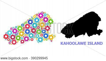 Vector Mosaic Map Of Kahoolawe Island Combined For Engineering. Mosaic Map Of Kahoolawe Island Is Ma