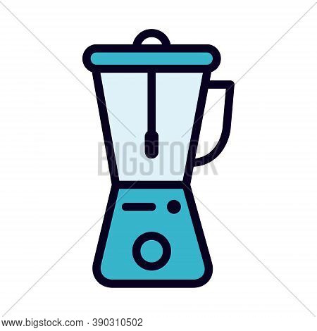 Kitchen Blender Icon In Flat Style - Vector Illustration.