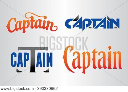 Captain Logo Design With Creative Modern Trendy Typography Minimalist, Creative, Unique, Simple, Fla
