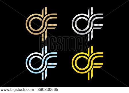 Df Logo Design With Creative Modern Trendy Typography Minimalist, Creative, Unique, Simple, Flat, Mo