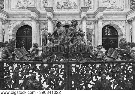 Classic Gate Of Loggetta Del Campanile Di San Marco In Venice, Italy