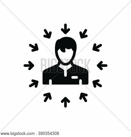Black Solid Icon For Me Self Oneself Yourself Himself Person