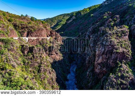 Gorges De Daluis Or Chocolate Canyon As It Is Called By Locals Because Of The Rocks Color Formed By 