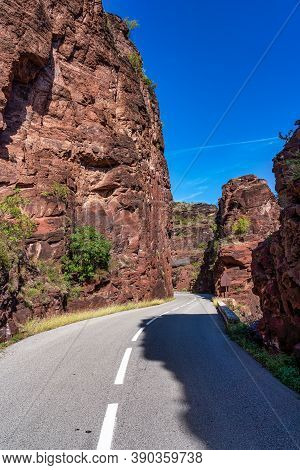 Gorges De Daluis Or Chocolate Canyon As It Is Called By Locals Because Of The Rocks Color Formed By 