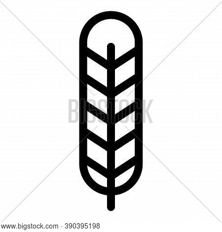 Decorative Feather Icon. Outline Decorative Feather Vector Icon For Web Design Isolated On White Bac