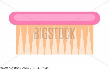 Fetlock Washing Brush Icon. Vector Fetlock Brush In Flat Style Isolated On White Background. Househo