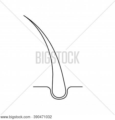Hair Split Ends Icon Isolated Vector Illustration. Hair Treatment Symbol On White Background