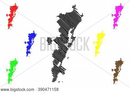 Florianopolis City And Municipality (federative Republic Of Brazil, Santa Catarina State) Map Vector