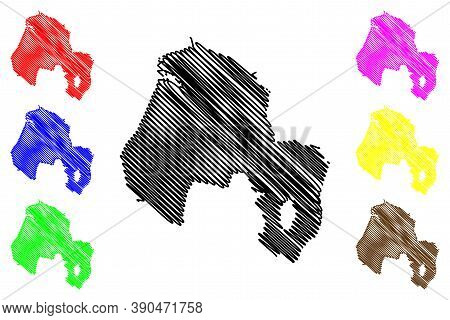 Jaboatao Dos Guararapes City (federative Republic Of Brazil, Pernambuco State) Map Vector Illustrati