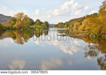 View Of The Ruhr In The Ruhr Area In Germany.