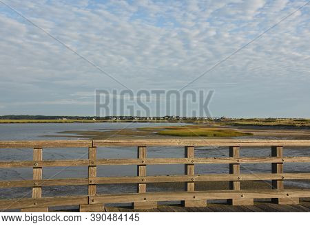 Beach And Marsh Views From Powder Point Bridge In Duxbury.
