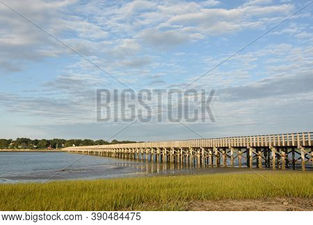 Gorgeous View Of Duxbury Bay At Low Tide.