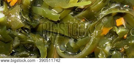 Sea Kale.sea Kale Vitamin Salad.background Seaweed Is The Top View.