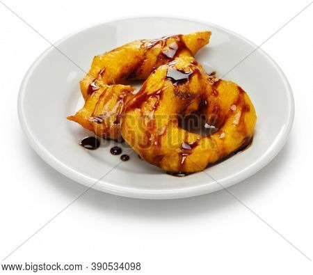 picarones, peruvian pumpkin & sweet potato doughnuts