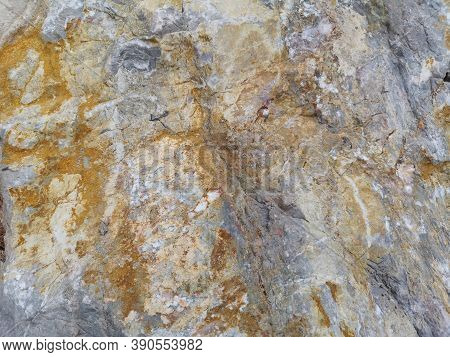 Natural Black Slate Stone Background Pattern, Surface Rough Texture Rock Material Nature, Top View C