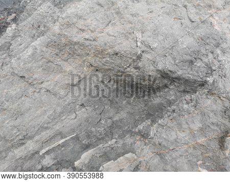 Natural Black Slate Stone Background Pattern, Surface Rough Texture Rock Material Nature, Top View C