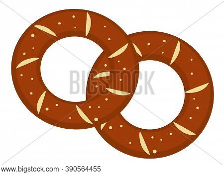 Turkish Simit Bun With Sesame, Baked Salty Snack